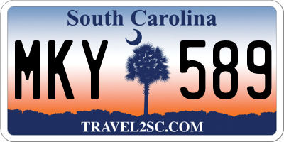 SC license plate MKY589