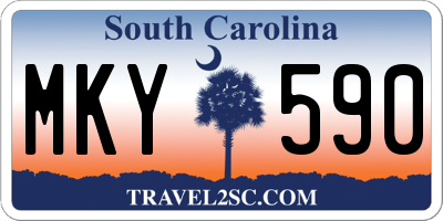 SC license plate MKY590