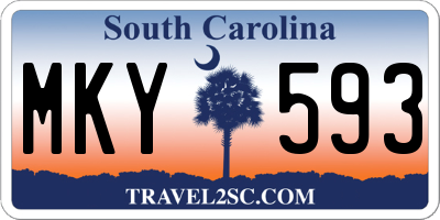 SC license plate MKY593
