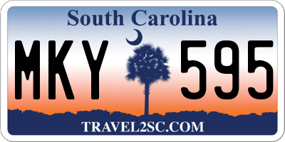 SC license plate MKY595