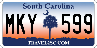 SC license plate MKY599