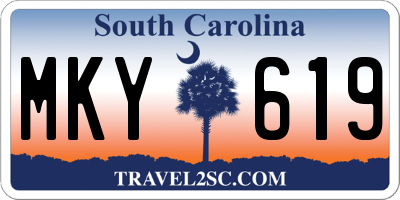 SC license plate MKY619