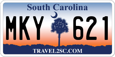 SC license plate MKY621