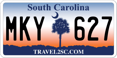 SC license plate MKY627