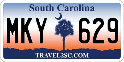 SC license plate MKY629