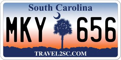 SC license plate MKY656