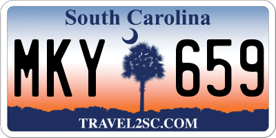 SC license plate MKY659