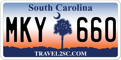 SC license plate MKY660