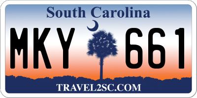 SC license plate MKY661