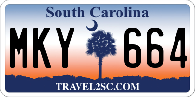 SC license plate MKY664