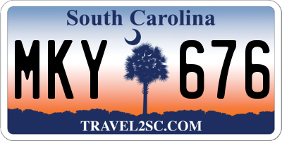 SC license plate MKY676