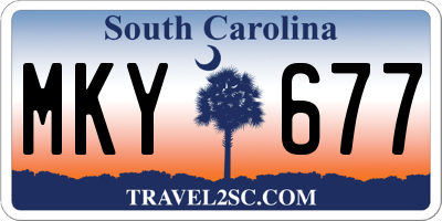 SC license plate MKY677
