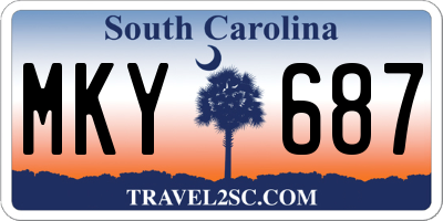 SC license plate MKY687