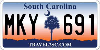 SC license plate MKY691