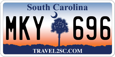 SC license plate MKY696