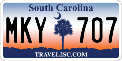 SC license plate MKY707