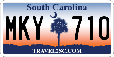 SC license plate MKY710