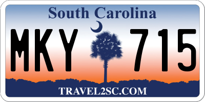 SC license plate MKY715