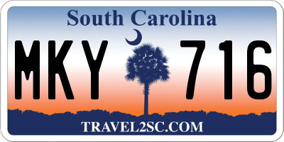 SC license plate MKY716