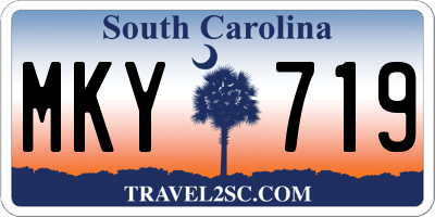 SC license plate MKY719