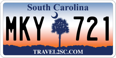 SC license plate MKY721