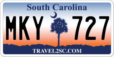 SC license plate MKY727