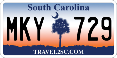 SC license plate MKY729