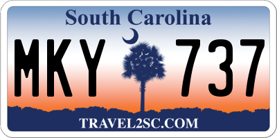 SC license plate MKY737