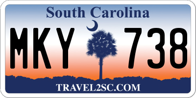 SC license plate MKY738