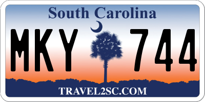 SC license plate MKY744