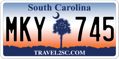 SC license plate MKY745