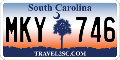 SC license plate MKY746