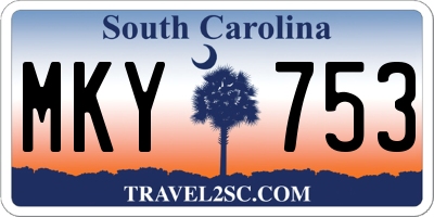 SC license plate MKY753