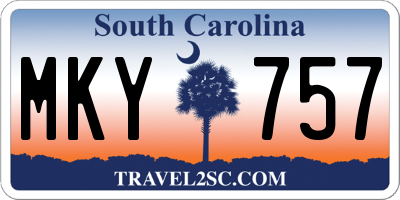 SC license plate MKY757