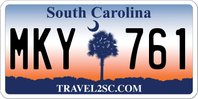 SC license plate MKY761