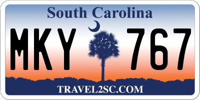 SC license plate MKY767