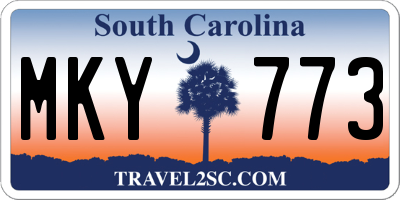 SC license plate MKY773
