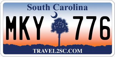 SC license plate MKY776