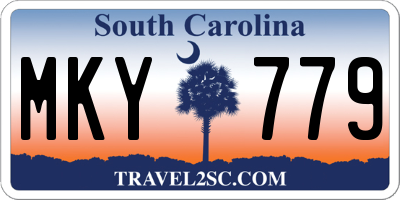 SC license plate MKY779