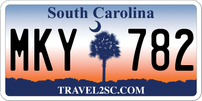 SC license plate MKY782