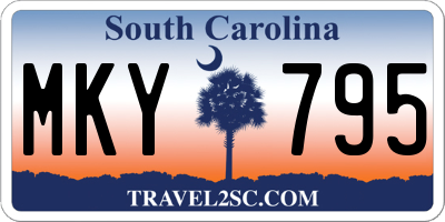 SC license plate MKY795