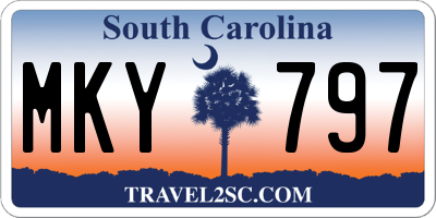 SC license plate MKY797
