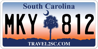 SC license plate MKY812
