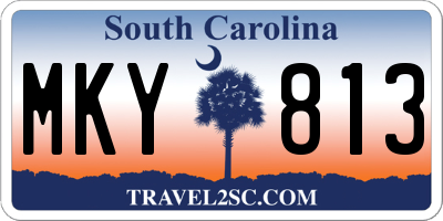 SC license plate MKY813