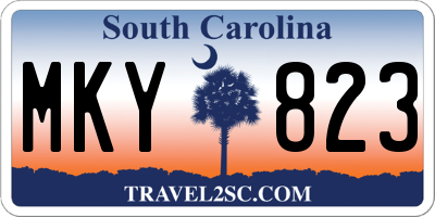 SC license plate MKY823