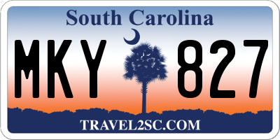 SC license plate MKY827
