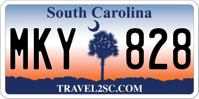 SC license plate MKY828