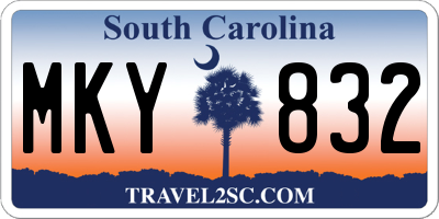 SC license plate MKY832
