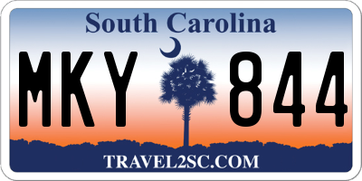 SC license plate MKY844