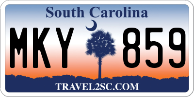 SC license plate MKY859